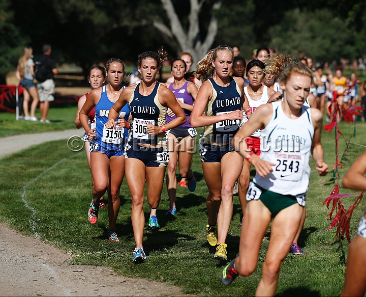 2014StanfordCollWomen-077.JPG - College race at the 2014 Stanford Cross Country Invitational, September 27, Stanford Golf Course, Stanford, California.